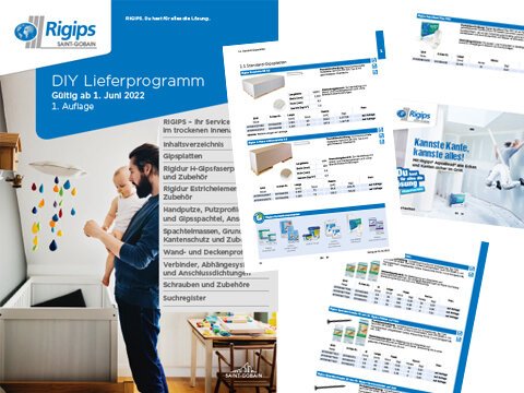 Rigips DIY Lieferprogramm (1. Auflage, interaktiv) - Gültig ab 1. Juni 2022