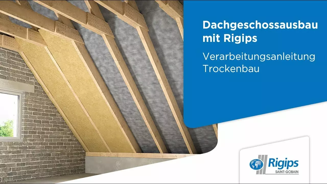 Dachgeschossausbau Verarbeitung Dämmung - Rigips Verarbeitungsanleitung Trockenbau thumbnail