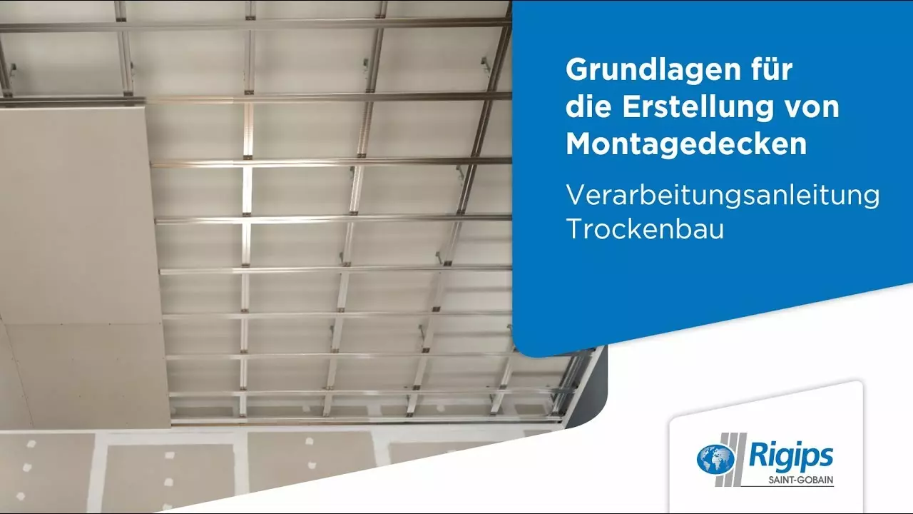 Erstellung von Montagedecken - Rigips Verarbeitungsanleitung Trockenbau thumbnail